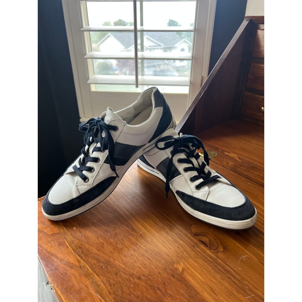 Cycleur de Luxe Leather Sneakers Mens 43 US 10 White Navy Blue Portugal
